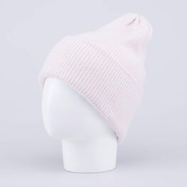 07811555-40 Шапка детская с отворотом светло-розовый для девочки светло-розовый