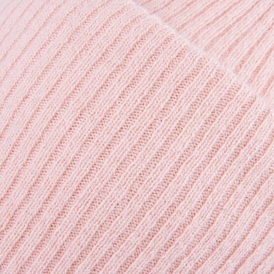 07811555-41 Шапка детская с отворотом пудровый для девочки пудровый фото №2