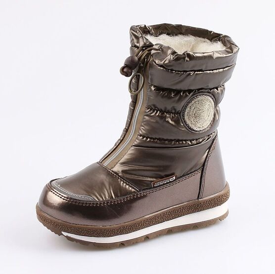 464921-43 Мембранные сапожки для девочки бронзовый