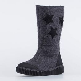 867107-41 Высокие валенки Звездная ночь для девочки темно-серый