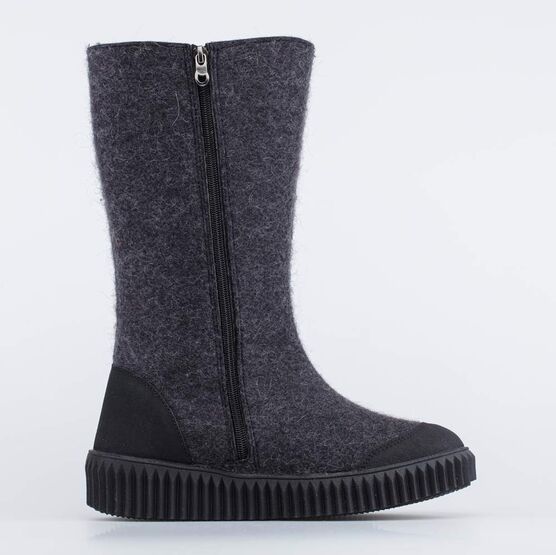 867107-41 Высокие валенки Звездная ночь для девочки темно-серый фото №2