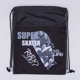 02708231-40 Мешок для обуви Скейт черный для мальчики черный