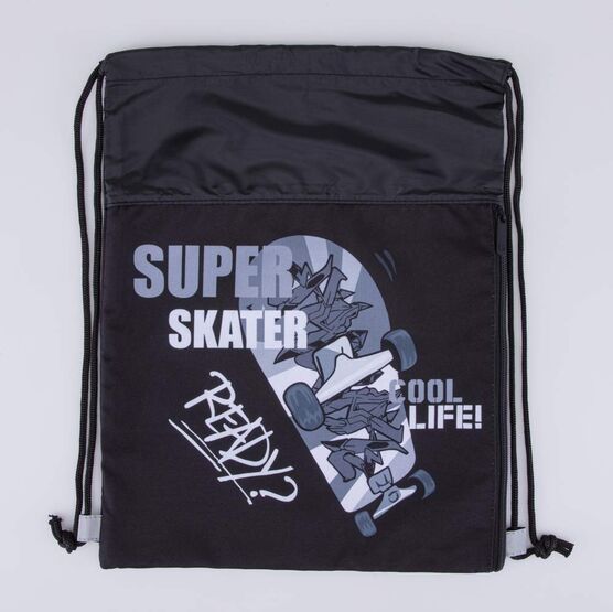 02708231-40 Мешок для обуви Скейт черный для мальчики черный