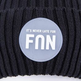 07711920-40 Шапка с отворотом детская FUN черный для мальчики черный фото №3