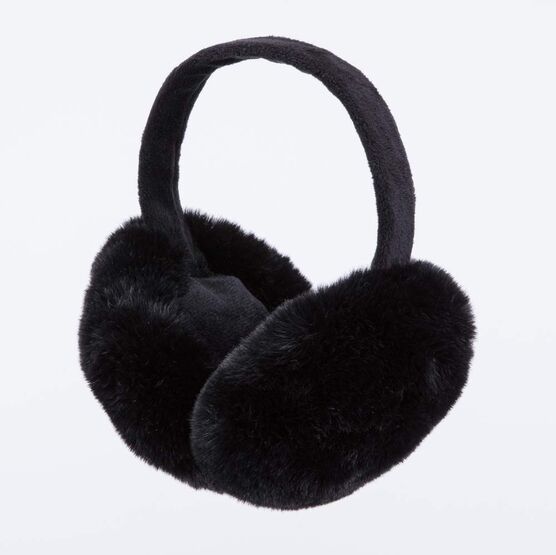 07811957-40 Меховые наушники для девочки Черный для девочки черный фото №2