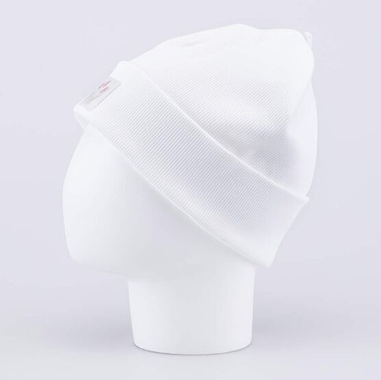 07811978-40 Шапка с отворотом для девочки Весна для девочки белый фото №2