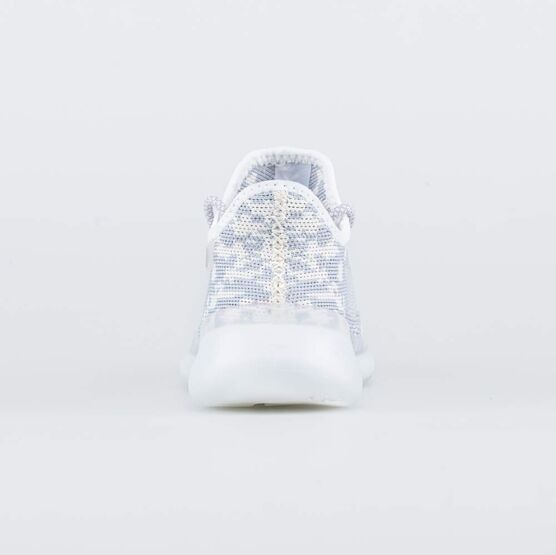 741081-11 Текстильные кроссовки подростковые для девочки белый, серый фото №5