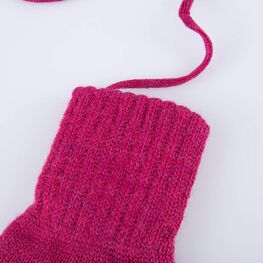 07821222-41 Перчатки из шерсти мериноса малиновый для девочки малиновый фото №2