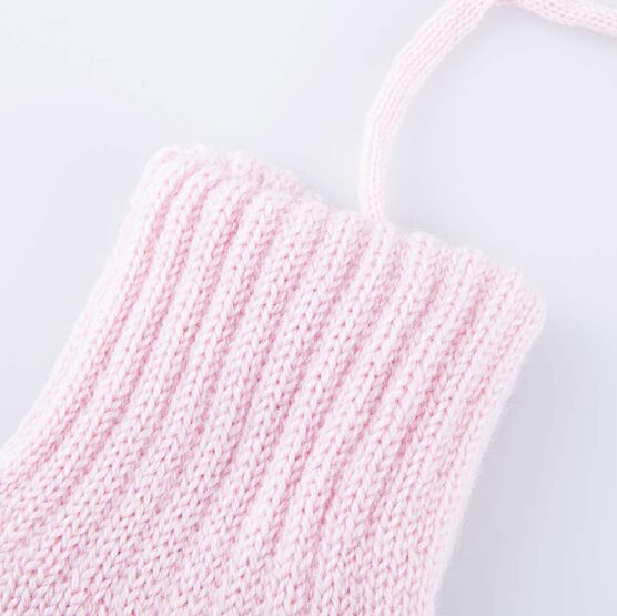 07821235-41 Варежки однослойные со стразами Снежинка розовый для девочки розовый фото №3