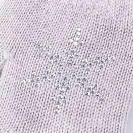 07821241-41 Перчатки детские однослойные Снежинка бежевый для девочки бежевый фото №2