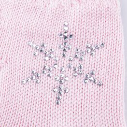 07822225-41 Перчатки детские однослойные Снежинка розовый для девочки розовый фото №2