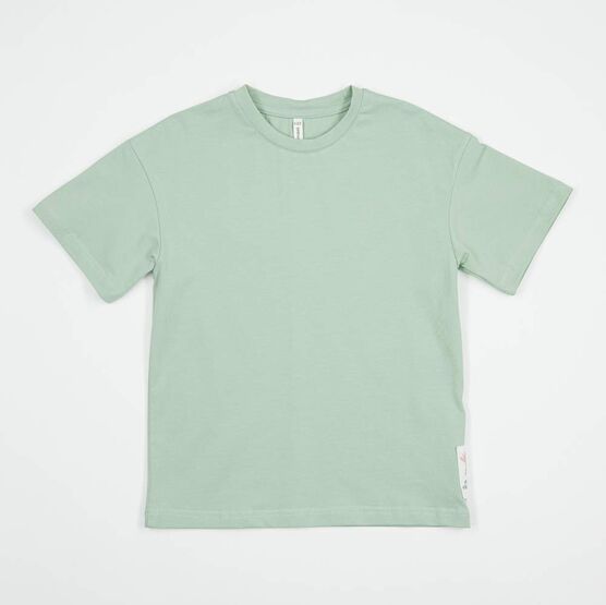 07802050-30 Хлопковые футболки для девочки 2шт. для девочки бежевый + зеленый фото №2