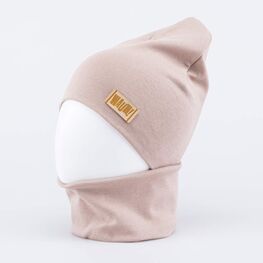 07804001-40 Комплект детский шапка+снуд бежевый для девочки бежевый