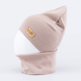 07804001-40 Комплект детский шапка+снуд бежевый для девочки бежевый фото №2