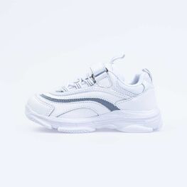 344294-71 Кроссовки из натуральной кожи с текстильными вставками для мальчики белый фото №2