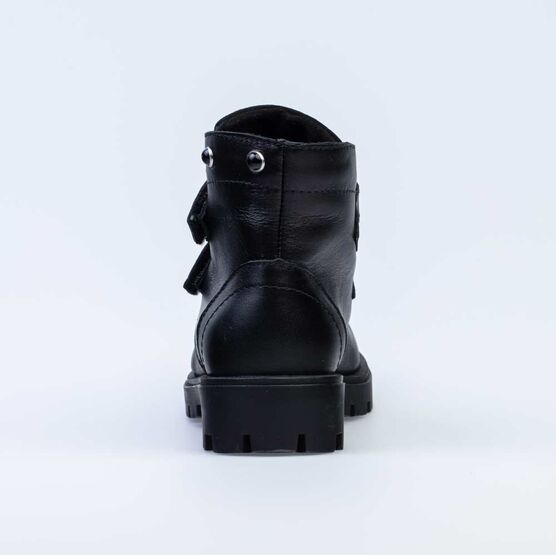 652160-31 Ботинки на липучке, байка для девочки черный фото №5