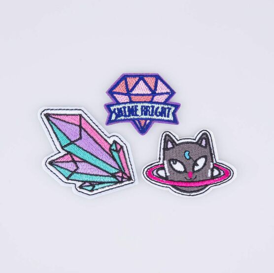 02810354-40 Детский рюкзак с термонаклейками Единорог для девочки сиреневый,розовый фото №6