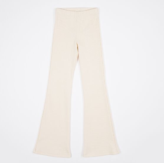 07859072-40 Брюки для девочки в рубчик молочный для девочки бежевый