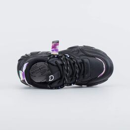 644357-71 Черные кроссовки с двойной шнуровкой для девочки черный фото №4