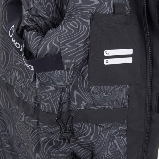 07758037-40 Черное зимнее пальто для мальчики черный фото №5