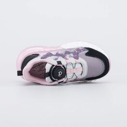 444045-72 Кроссовки с LED и Softshell для девочки сер-роз фото №4