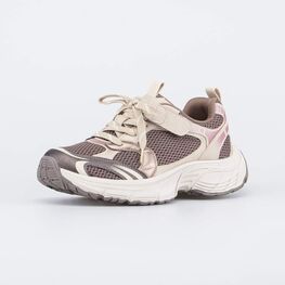 644546-11 Дышащие кроссовки для девочки для девочки бежевый,коричневый
