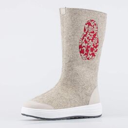 867139-41 Валенки женские с вышивкой Матрёшка XXI для девочки бежевый