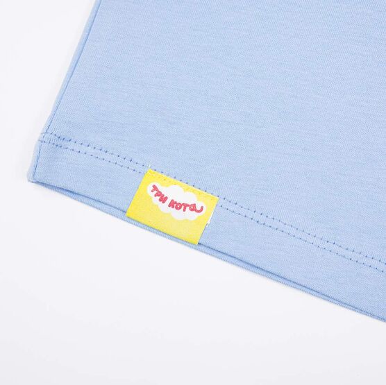 07702042-42 Футболка из кулирки Три кота голубой для мальчики голубой фото №3