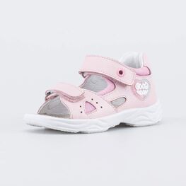 322203-22 Кожаные сандалии на липучках Хорошее настроение для девочки розовый