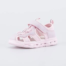 324080-71 Детские открытые кроссовки с LED для девочки розовый