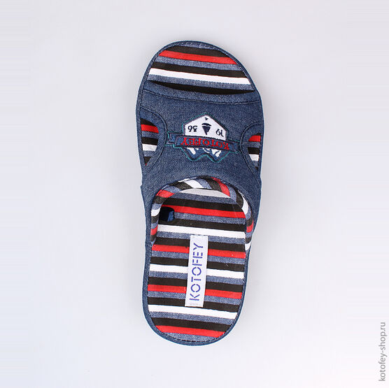 531023-11 Тапочки сине-красные для мальчики син-кра фото №4