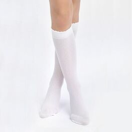 07831712-40 Капроновые гольфы детские 60 DEN белые для девочки белый