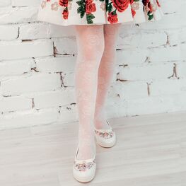 07832259-40 Колготки детские капроновые 20 DEN для девочки белый