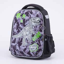 02704325-40 Рюкзак для первоклассника Дино КК для мальчики черный фото №2