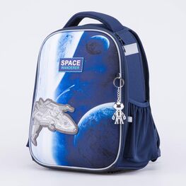 02704327-40 Рюкзак для первоклассника Космический странник КК для мальчики синий фото №2