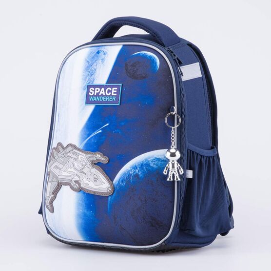 02704327-40 Рюкзак для первоклассника Космический странник КК для мальчики синий фото №2