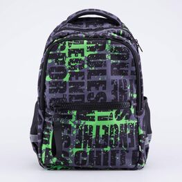 02704348-40 Рюкзак школьный для мальчики черный + зеленый