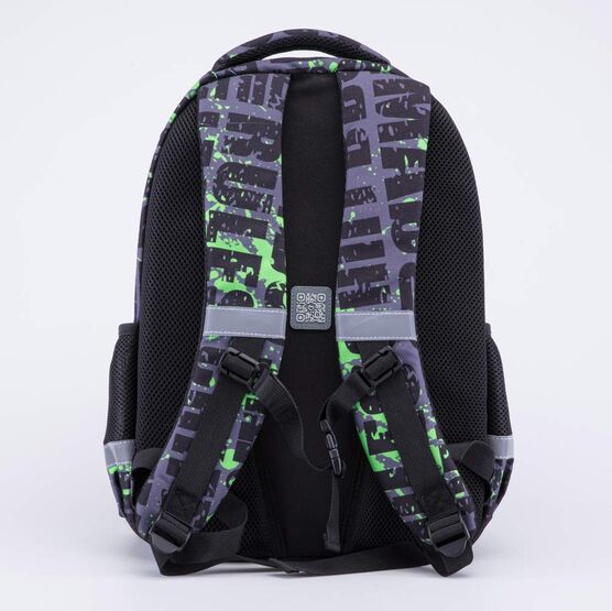 02704348-40 Рюкзак школьный для мальчики черный + зеленый фото №3
