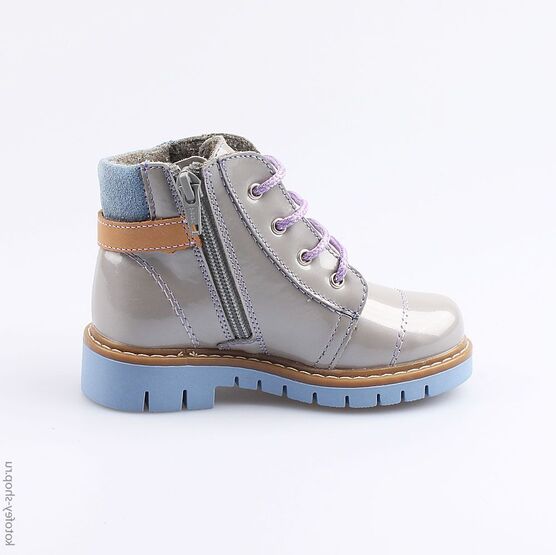352185-31 Ботинки для девочки серый фото №2