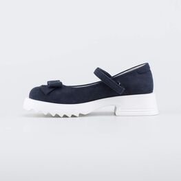 633057-21 Школьные туфли для девочки Бантик темно-синий для девочки темно-синий фото №2