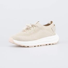 641049-11 Бежевые кроссовки с фиксаторами для девочки бежевый