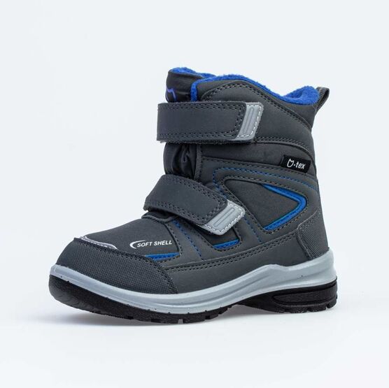 654817-42 Мембранные ботинки для мальчики сер-гол