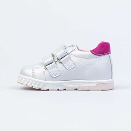 032093-11 Полуботинки на липучках для девочки белый фото №2