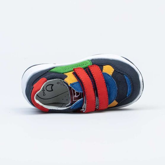 132164-22 Полуботинки для мальчики син-зел-кра фото №4