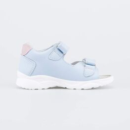 122204-23 Кожаные босоножки для девочки для девочки голубой фото №2