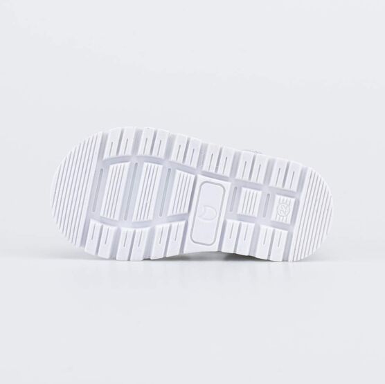 122225-21 Кожаные сандалии на липучках Серебро для девочки серебристый фото №3