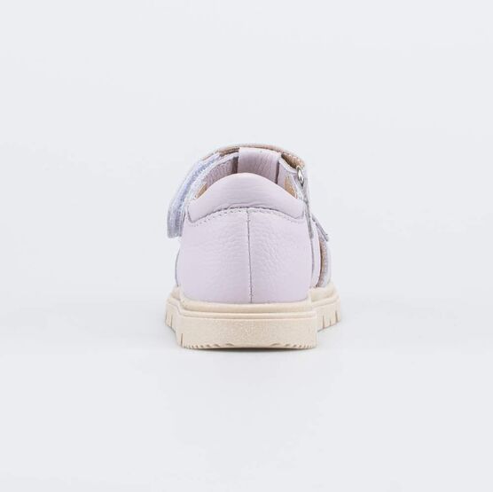 122225-22 Кожаные сандалии на липучках Нежная Лаванда для девочки сиреневый фото №5