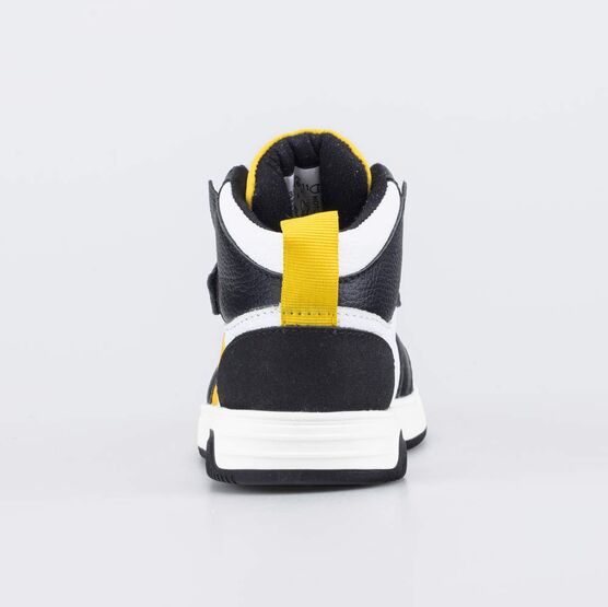 552350-11 Демисезонные ботинки-кеды для мальчика для мальчики черный + желтый фото №5