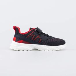 644514-12 Текстильные кроссовки для мальчика-подростка для мальчики черный + красный фото №2