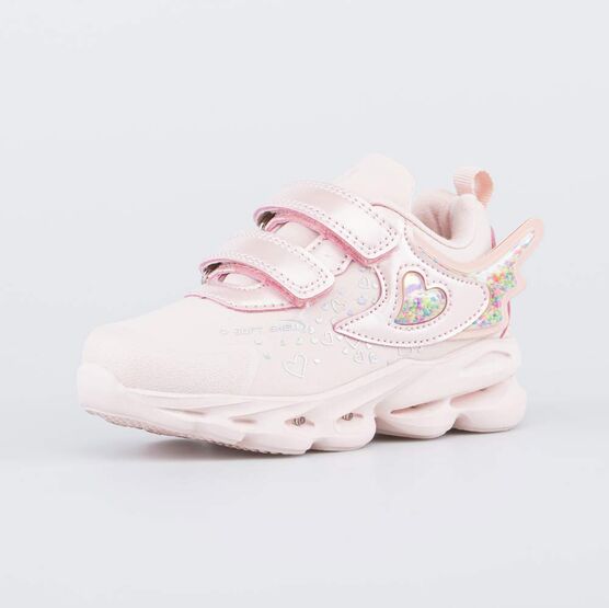 344435-72 Розовые кроссовки с LED и Softshell для девочки розовый